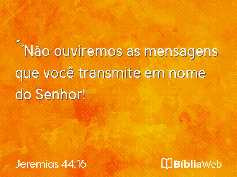 Jeremias 44:16 em imagem para compartilhar