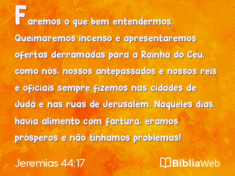 Jeremias 44:17 em imagem para compartilhar