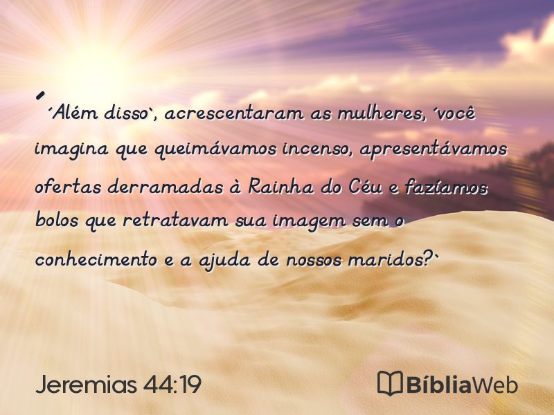 Jeremias 44:19 em imagem para compartilhar