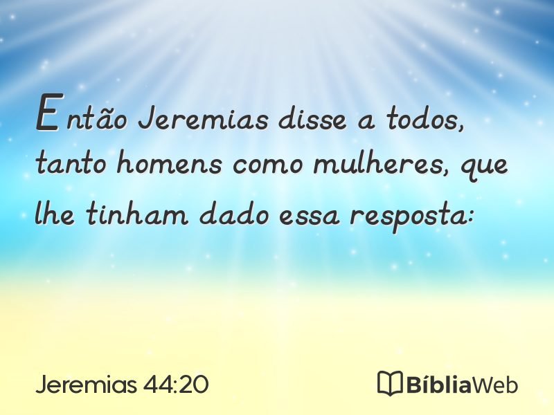 Jeremias 44:20 em imagem para compartilhar