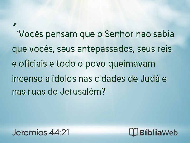 Jeremias 44:21 em imagem para compartilhar