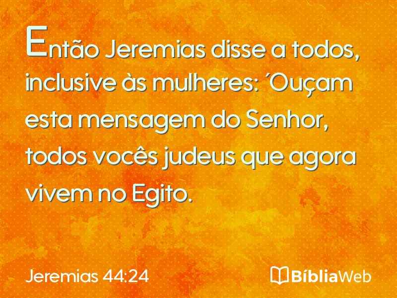 Jeremias 44:24 em imagem para compartilhar