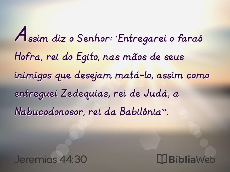 Jeremias 44:30 em imagem para compartilhar