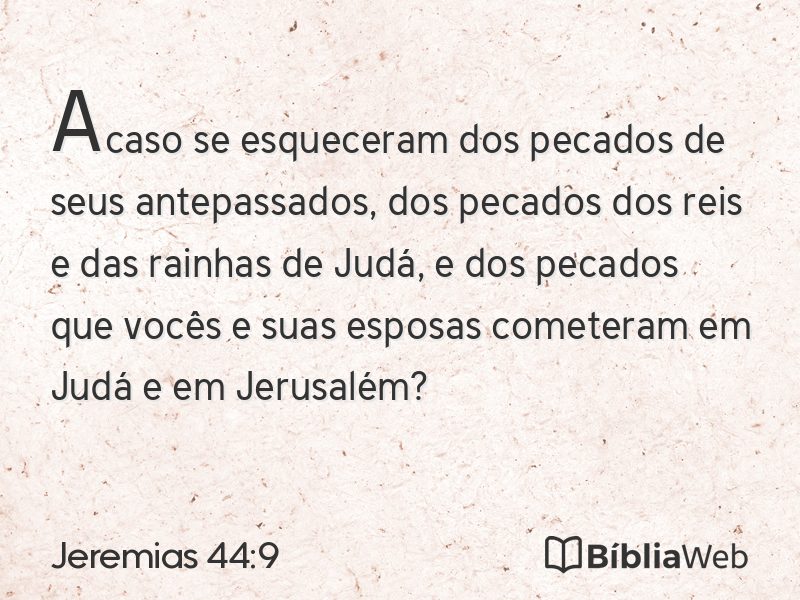 Jeremias 44:9 em imagem para compartilhar