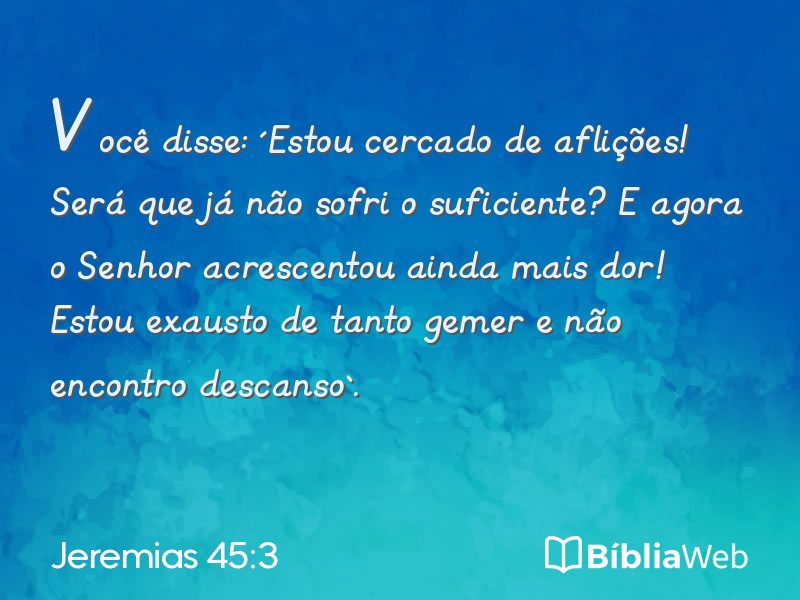 Jeremias 45:3 em imagem para compartilhar