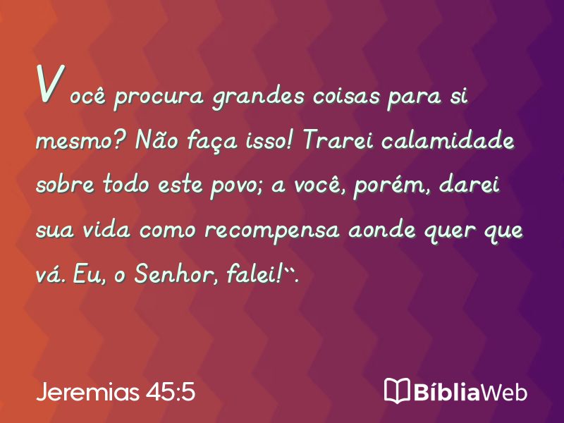 Jeremias 45:5 em imagem para compartilhar