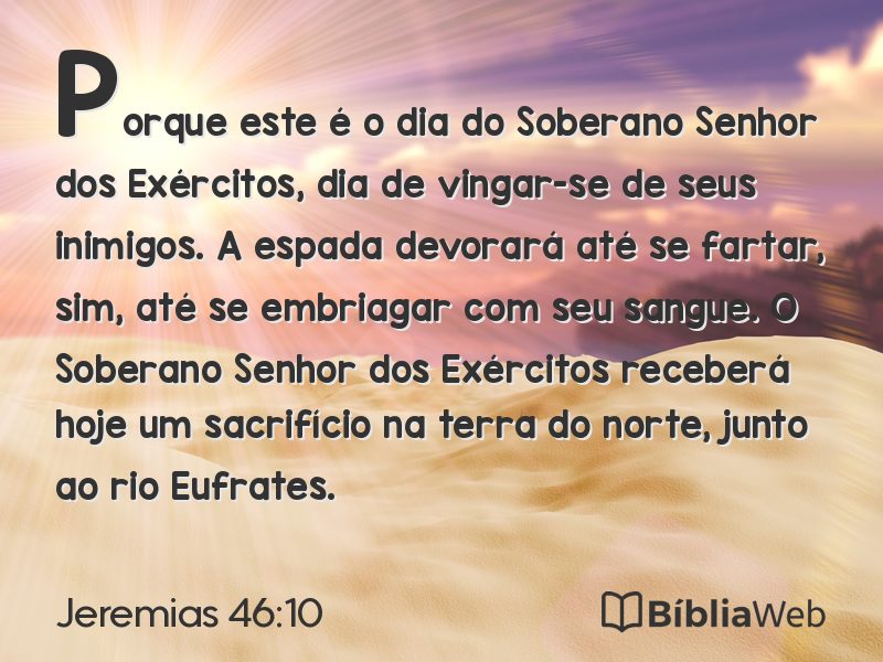 Jeremias 46:10 em imagem para compartilhar
