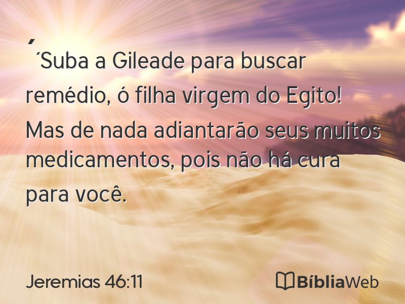 Jeremias 46:11 em imagem para compartilhar