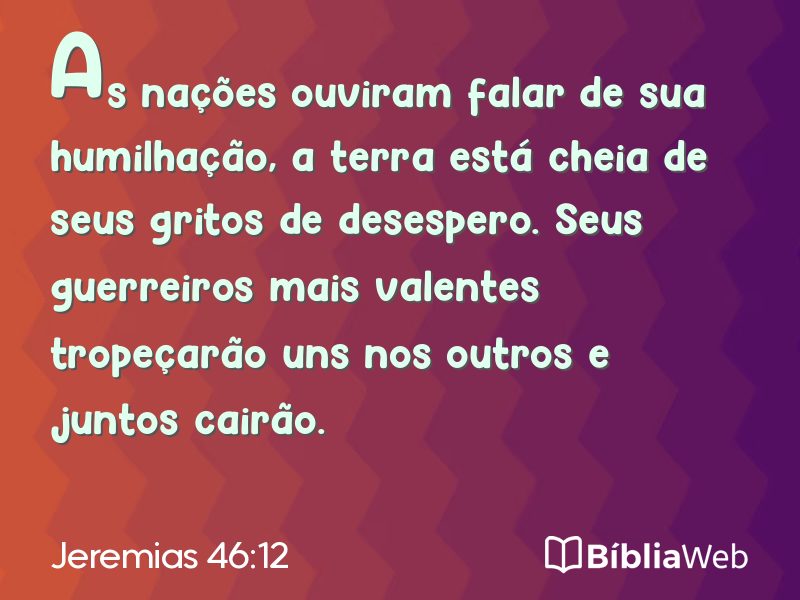 Jeremias 46:12 em imagem para compartilhar
