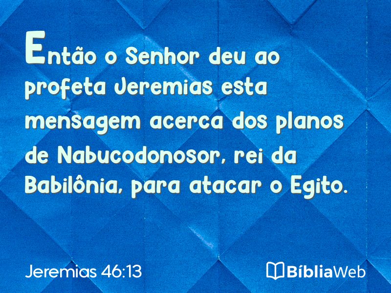 Jeremias 46:13 em imagem para compartilhar