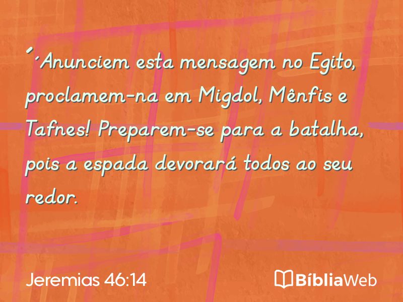 Jeremias 46:14 em imagem para compartilhar