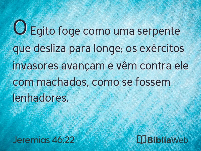 Jeremias 46:22 em imagem para compartilhar