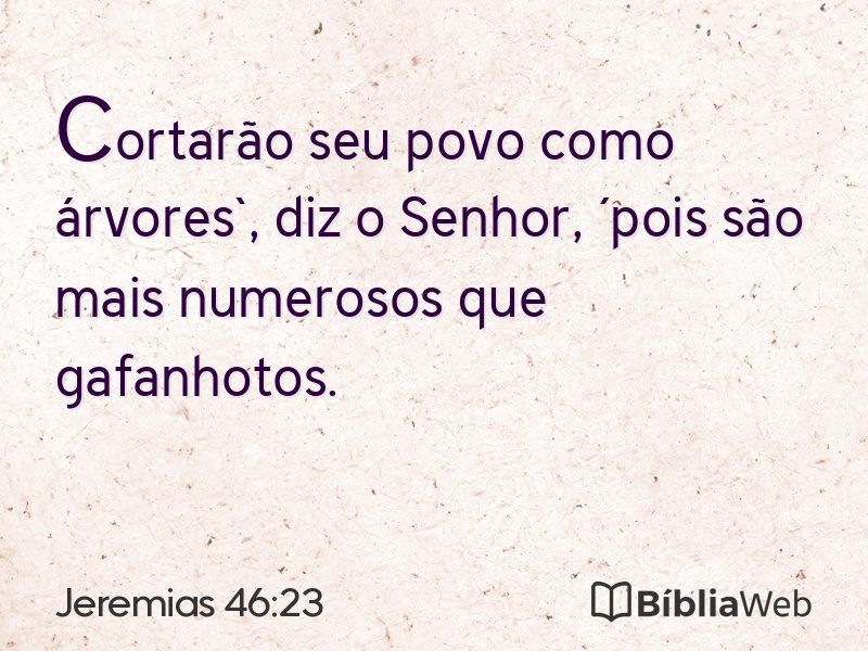 Jeremias 46:23 em imagem para compartilhar