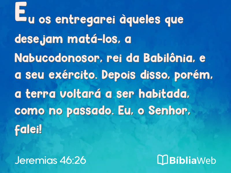 Jeremias 46:26 em imagem para compartilhar