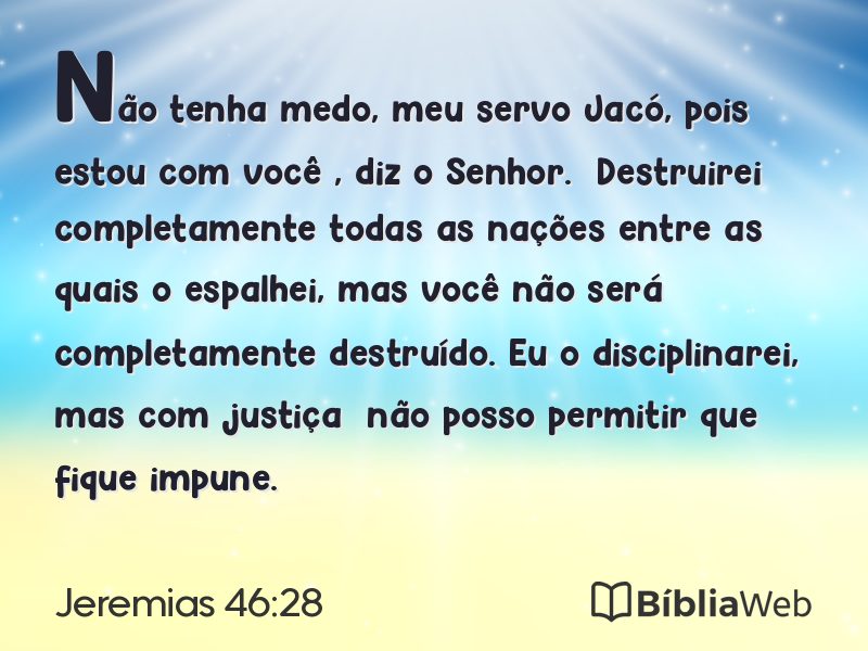 Jeremias 46:28 em imagem para compartilhar