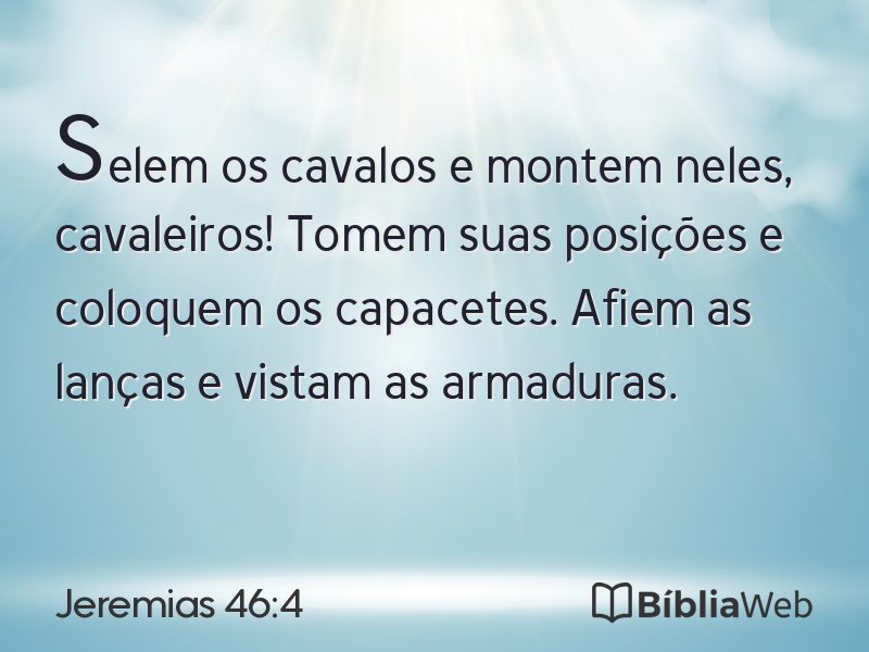 Jeremias 46:4 em imagem para compartilhar