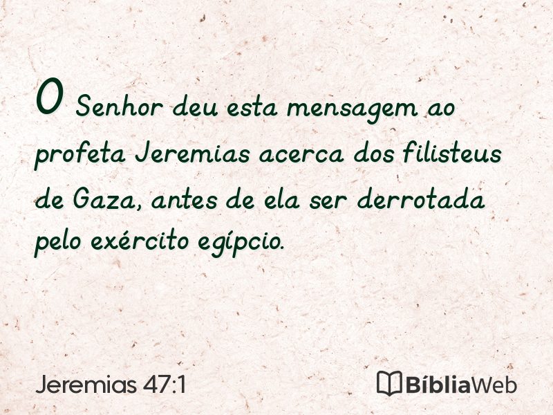 Jeremias 47:1 em imagem para compartilhar
