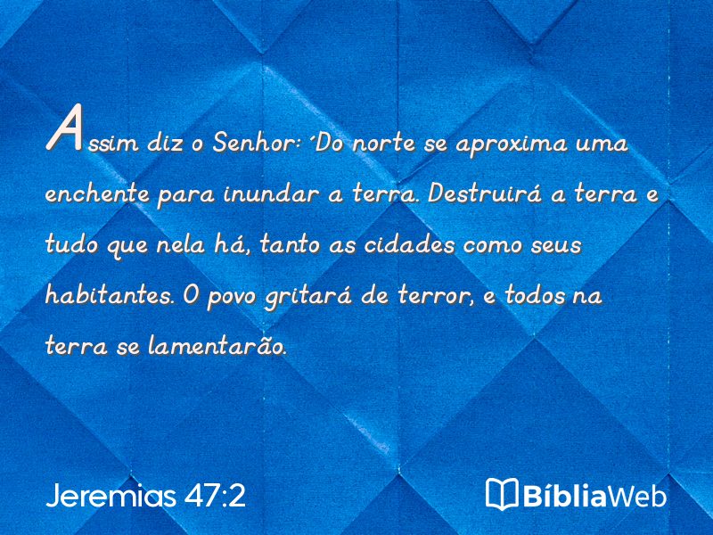 Jeremias 47:2 em imagem para compartilhar