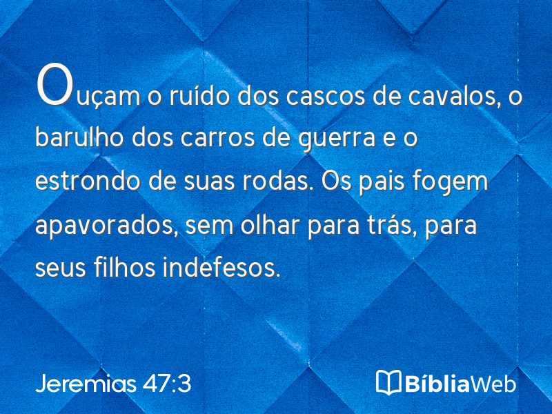 Jeremias 47:3 em imagem para compartilhar