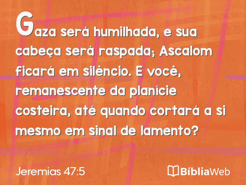 Jeremias 47:5 em imagem para compartilhar