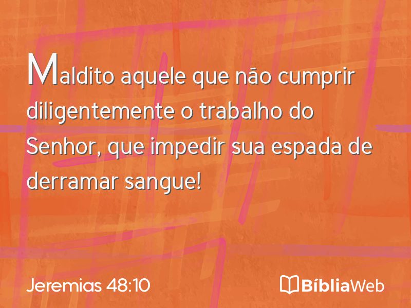 Jeremias 48:10 em imagem para compartilhar