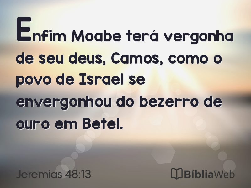 Jeremias 48:13 em imagem para compartilhar