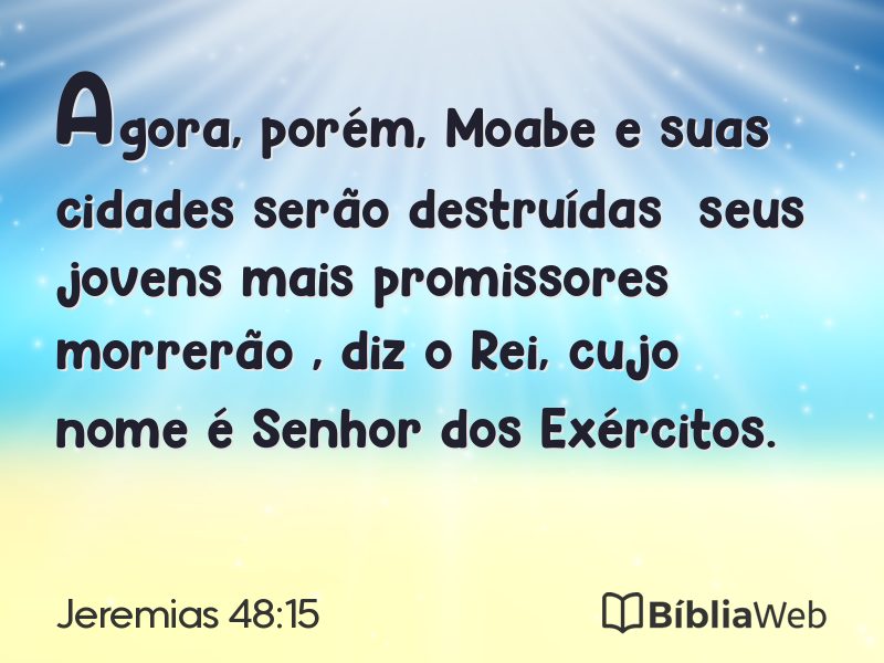 Jeremias 48:15 em imagem para compartilhar