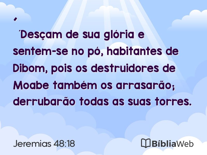 Jeremias 48:18 em imagem para compartilhar