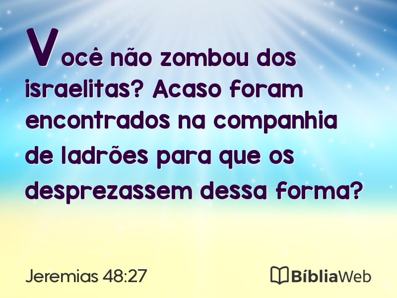 Jeremias 48:27 em imagem para compartilhar