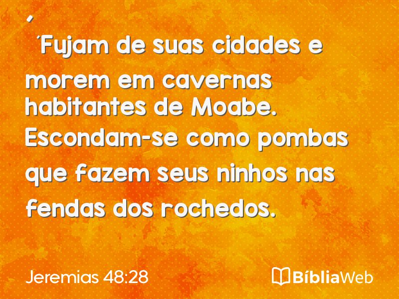 Jeremias 48:28 em imagem para compartilhar