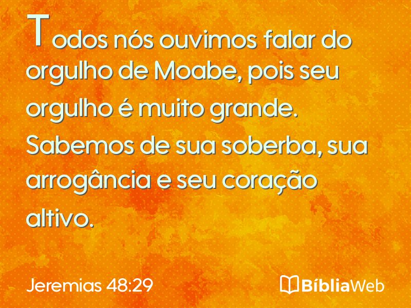 Jeremias 48:29 em imagem para compartilhar