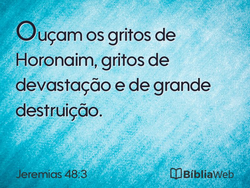 Jeremias 48:3 em imagem para compartilhar
