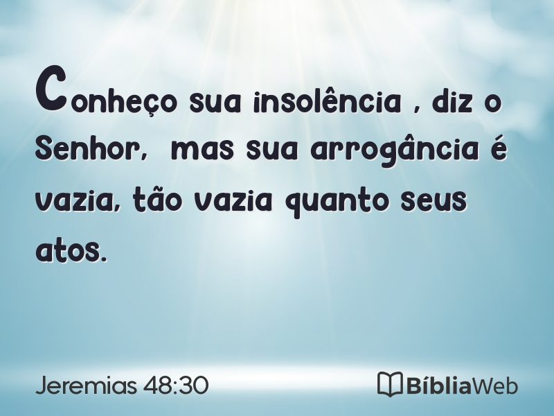 Jeremias 48:30 em imagem para compartilhar