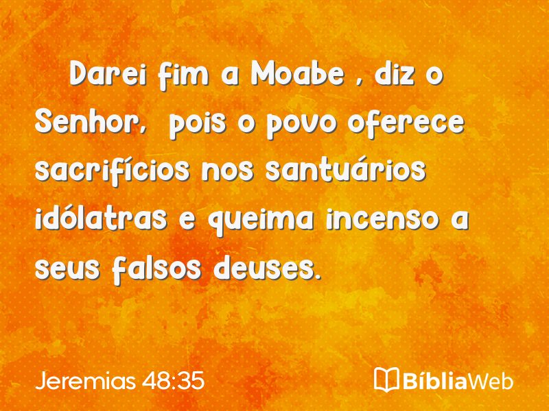Jeremias 48:35 em imagem para compartilhar