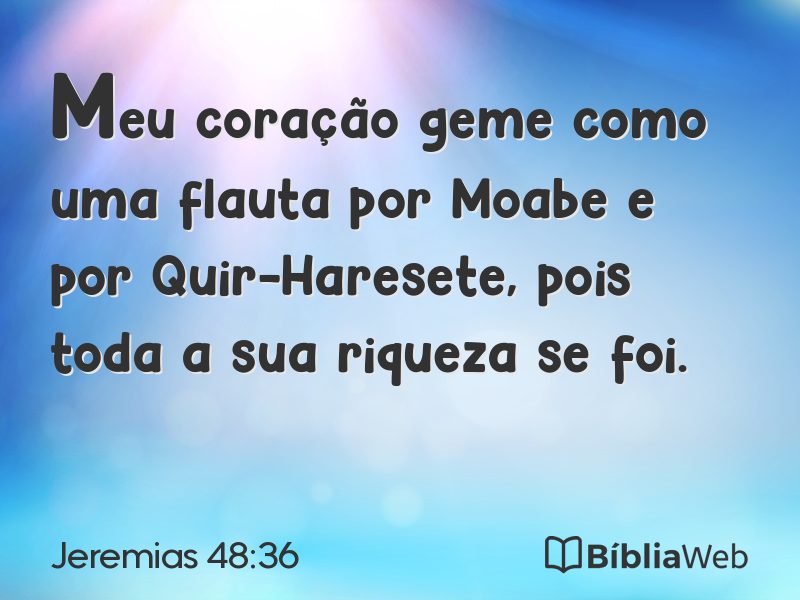 Jeremias 48:36 em imagem para compartilhar