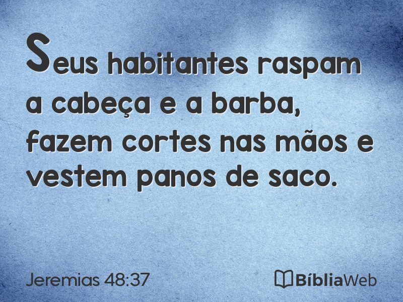 Jeremias 48:37 em imagem para compartilhar
