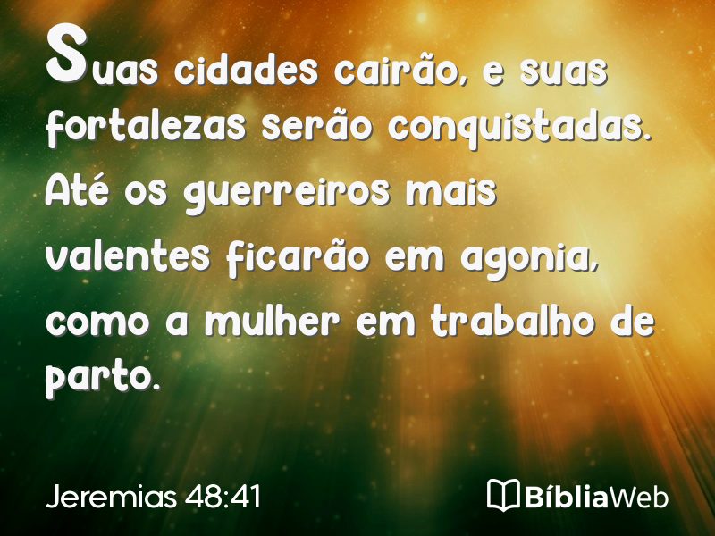 Jeremias 48:41 em imagem para compartilhar