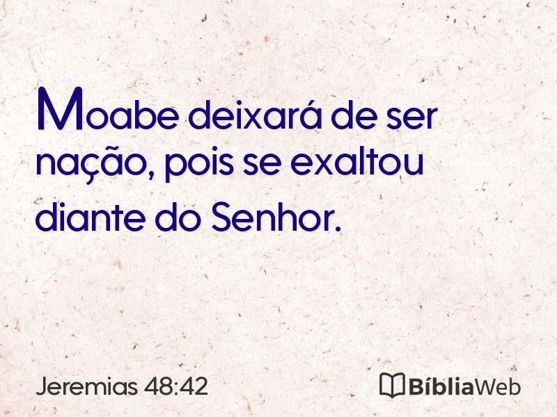 Jeremias 48:42 em imagem para compartilhar