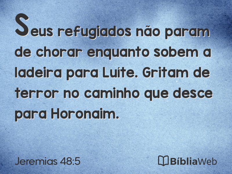 Jeremias 48:5 em imagem para compartilhar