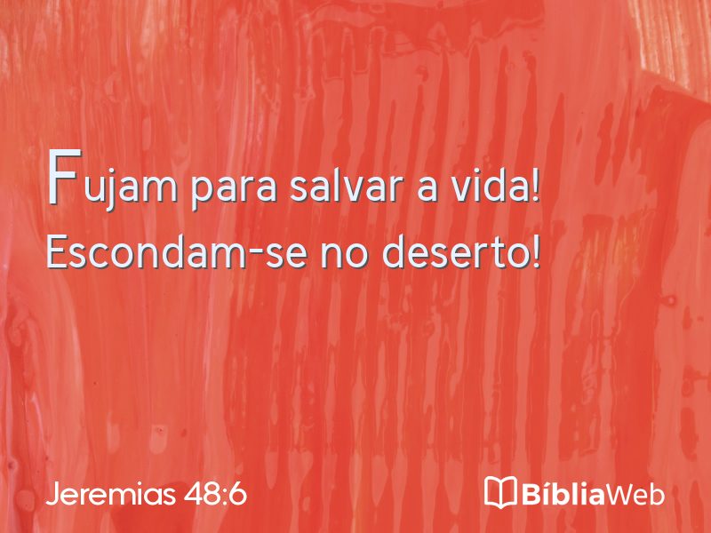 Jeremias 48:6 em imagem para compartilhar