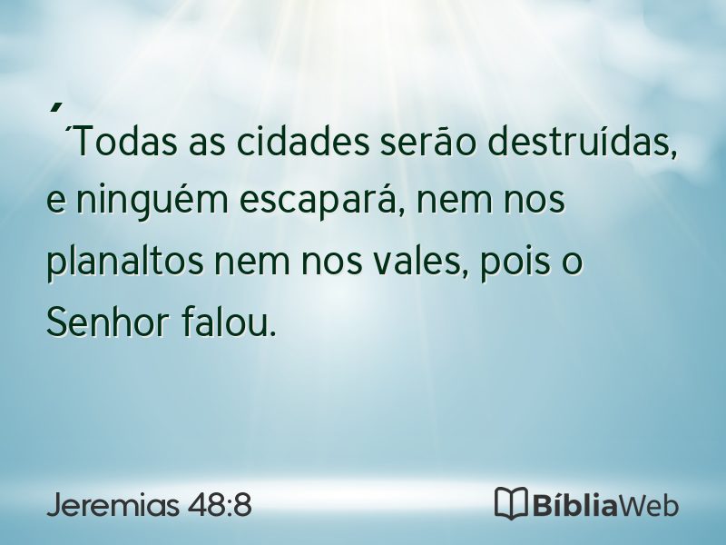 Jeremias 48:8 em imagem para compartilhar