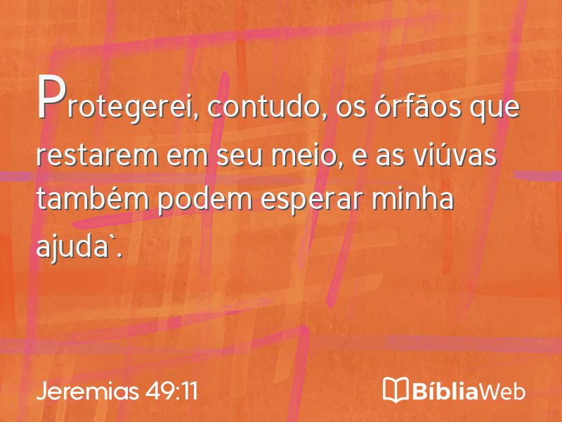 Jeremias 49:11 em imagem para compartilhar