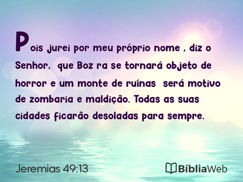 Jeremias 49:13 em imagem para compartilhar