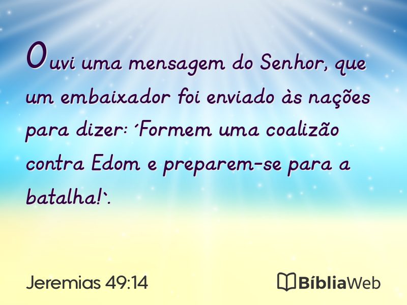 Jeremias 49:14 em imagem para compartilhar