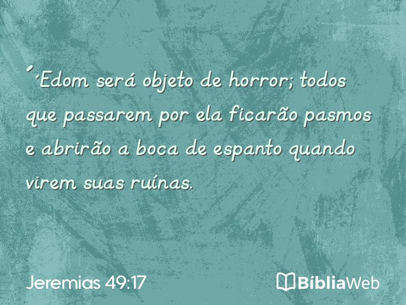 Jeremias 49:17 em imagem para compartilhar