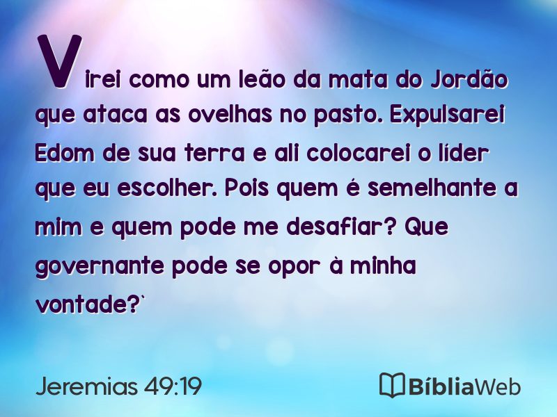 Jeremias 49:19 em imagem para compartilhar