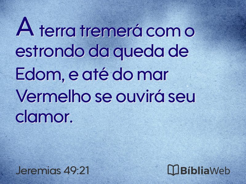 Jeremias 49:21 em imagem para compartilhar