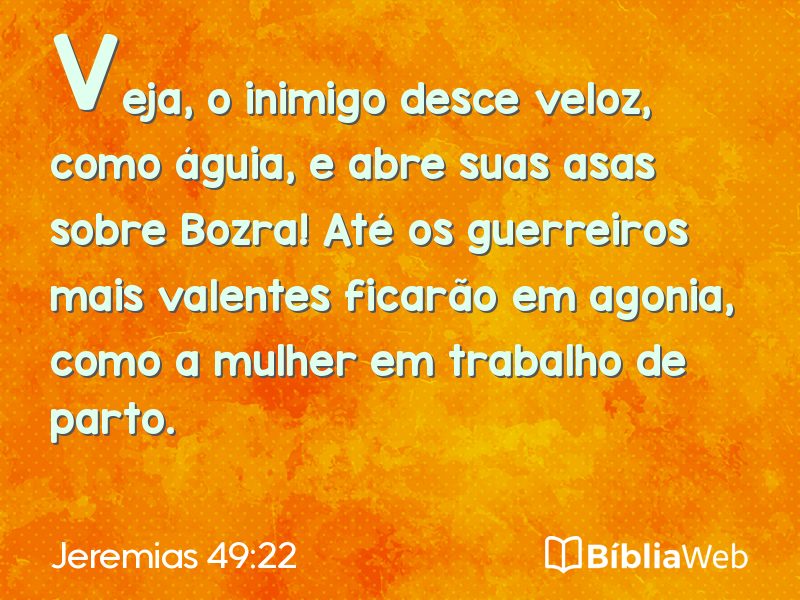Jeremias 49:22 em imagem para compartilhar
