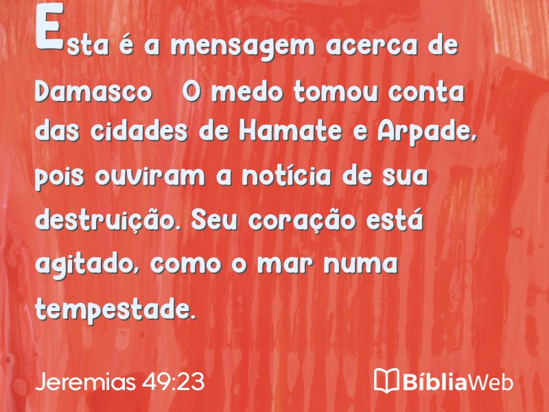 Jeremias 49:23 em imagem para compartilhar
