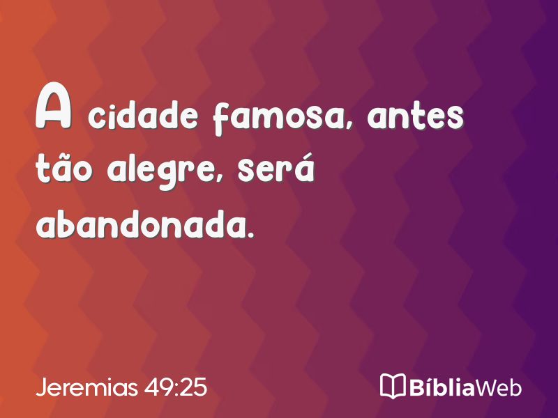 Jeremias 49:25 em imagem para compartilhar